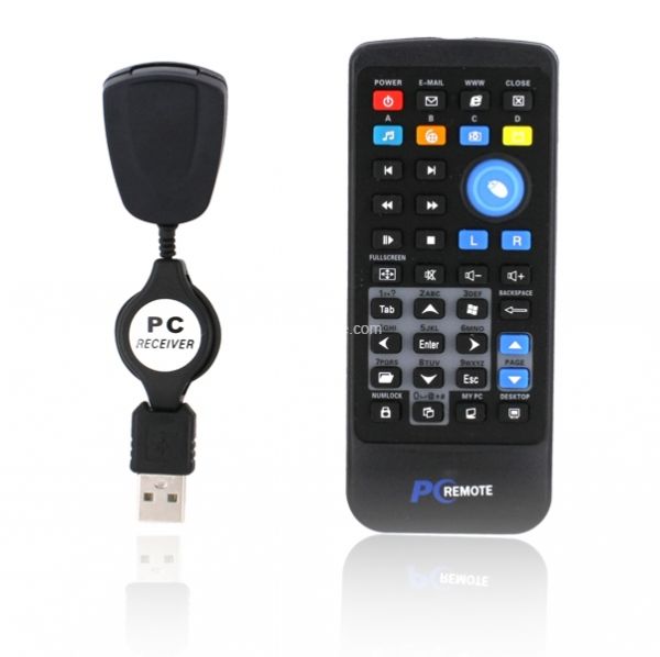 Receptor USB retrátil e PC Remote Controller Kit (Black)