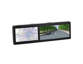 Receptor GPS com Espelho Retrovisor